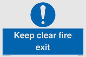 Keep Clear Fire Exit